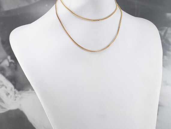 Vintage Curb Link Chain Yellow Gold 