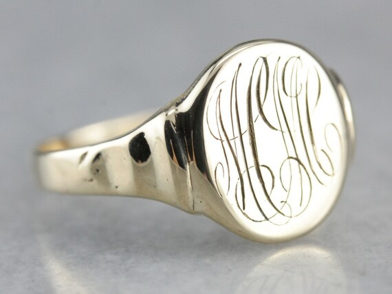 Vintage Monogramed Signet Ring, "MCM" Signet Ring,