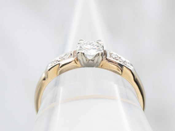 Vintage European Cut Diamond Ring, Diamond Engage… - image 3