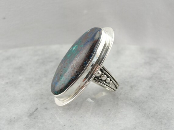Chrysocolla Statement Ring in Sterling Silver  Y9… - image 2