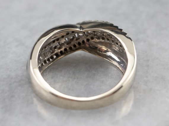 Twisting Diamond White Gold Band, Anniversary Rin… - image 5