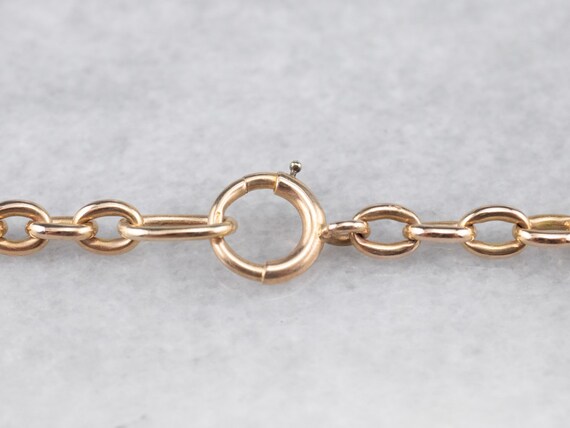 Vintage Oval Link Chain, 14K Yellow Gold Chain, L… - image 3