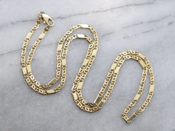 Unisex Gold Decorative Link Chain Fancy 