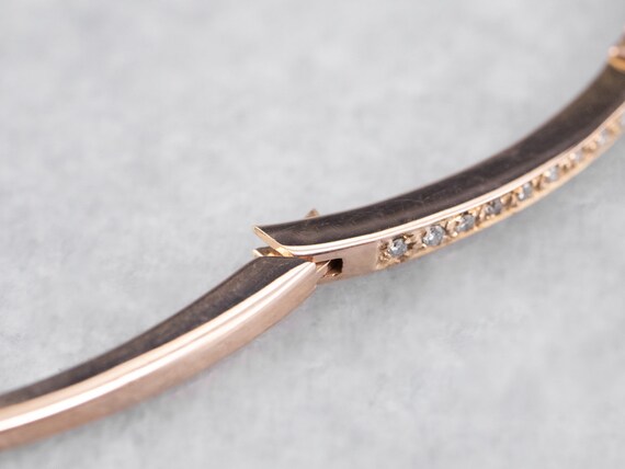 Rose Gold Diamond Bracelet, Diamond Bangle, Diamo… - image 9