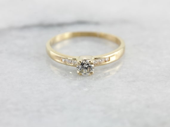 Simple Contemporary Diamond Engagement Ring 1ERA6T