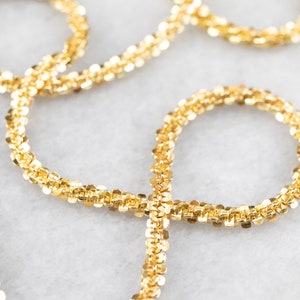 Sparkling 14K Gold Chain, Fancy Chain, Gold Necklace, Layering Chain, 17 Inch Chain, UFFFRJT3