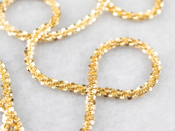 Sparkling 14K Gold Chain, Fancy Chain, Gold Neckl… - image 1