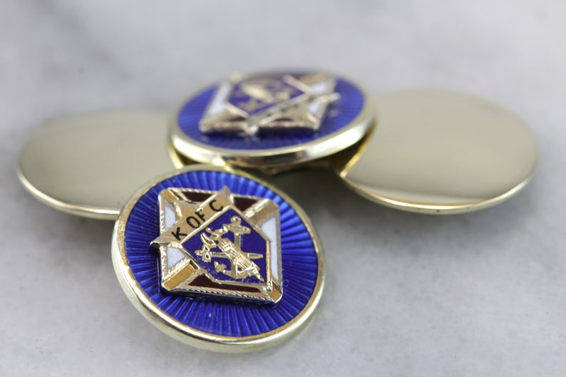 Knights of Columbus Green Gold Enameled Cufflinks EAA1PND Etsy