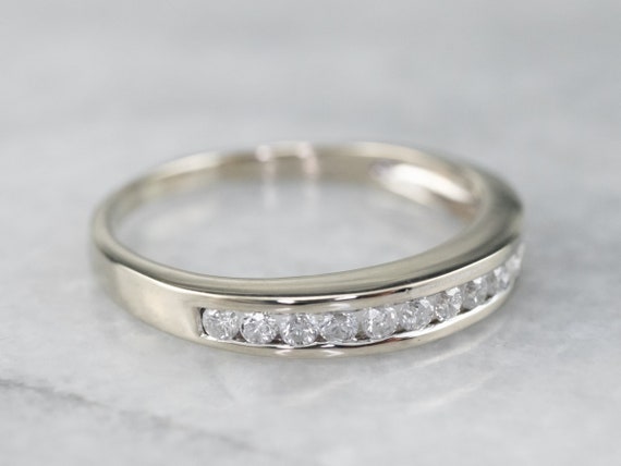 White gold channel set diamond best sale ring