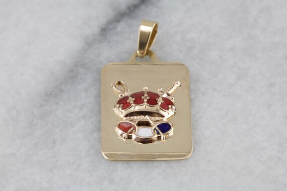 Royal Enamel Crown Pendant, Royal Charms Pendant … - image 2