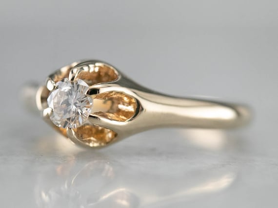 Buttercup Diamond Solitaire Ring, Diamond Engagem… - image 3