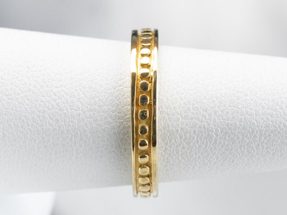 Vintage 18K Gold Pattern Band, Yellow Gold Dot Pa… - image 9