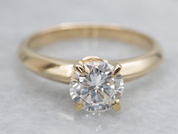 Old Transitional Cut Diamond Solitaire Engagement… - image 1