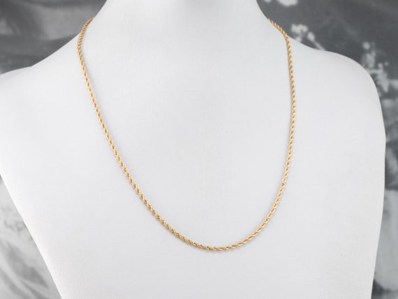 Yellow Gold Rope Twist Chain, 14K Yellow Gold Cha… - image 5