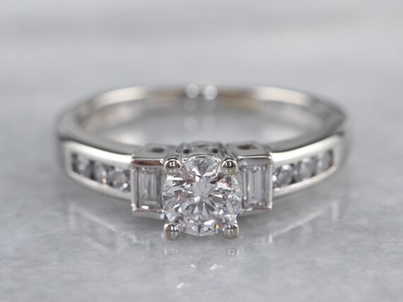 Diamond White Gold Engagement Ring, Diamond Ring,… - image 1