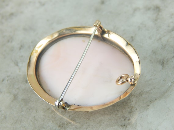 Antique Conch Shell Cameo in  Rose Gold Frame 613… - image 4