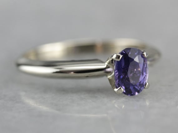 Purple Sapphire Ring, Sapphire Engagement Ring, So