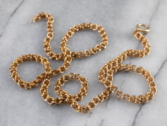 Antique Gold Fancy Chain, Gold Necklace, Specialt… - image 2