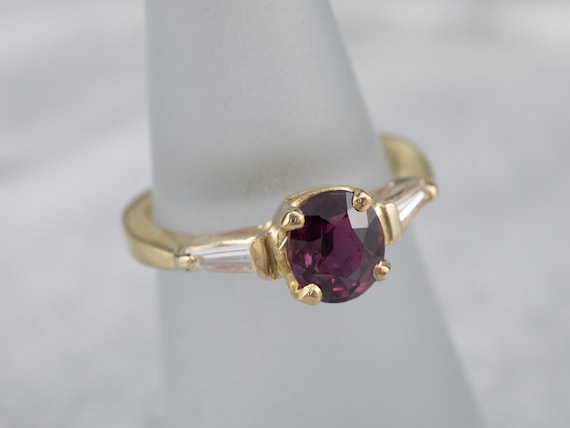 18K Yellow Gold Ruby and Diamond Ring, Anniversar… - image 7