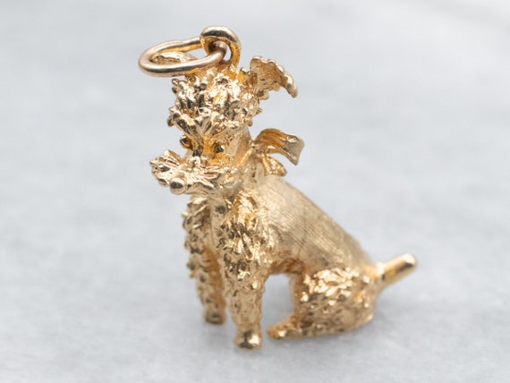 Good Pup, Sitting Dog Charm, Gold Dog, Dog Neckla… - image 1