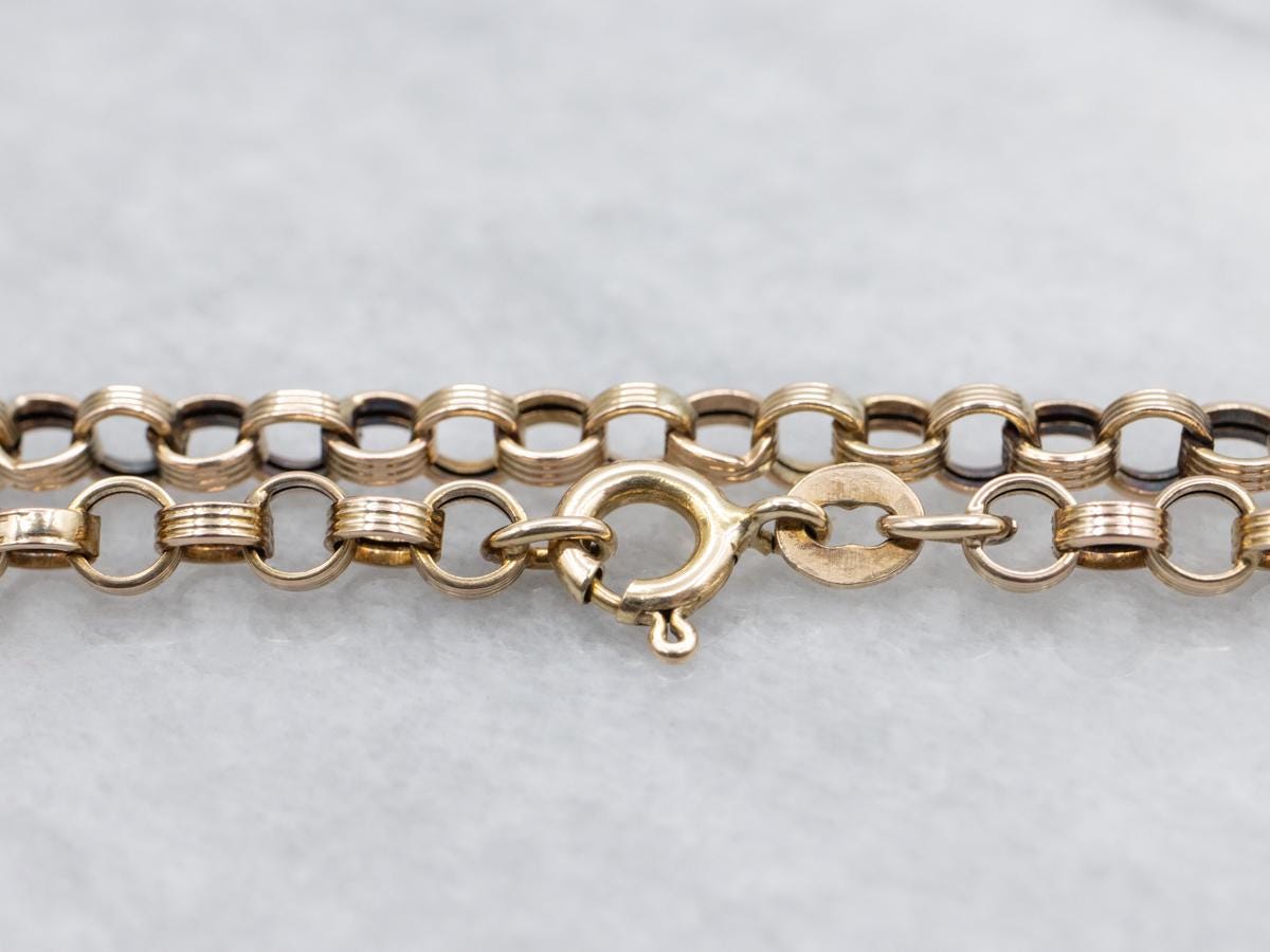 Antique 9ct Gold Rolo Link Chain, 21 Inch Victorian Necklace - Etsy