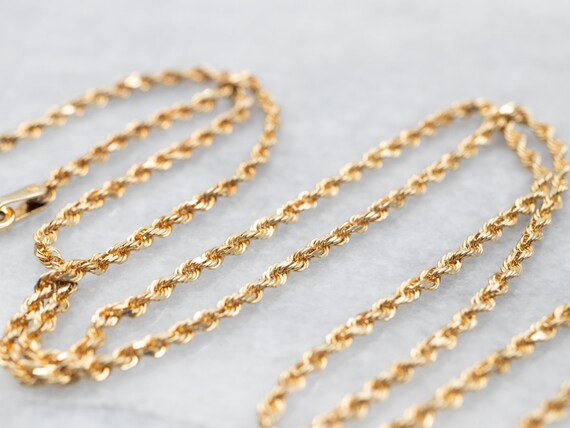 Yellow Gold Rope Twist Chain with Lobster Clasp, … - image 3