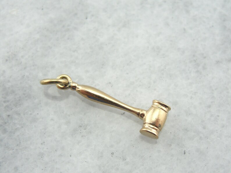 Classic Judges Gavel Lawyer or Law Student Gold Charm Etsy