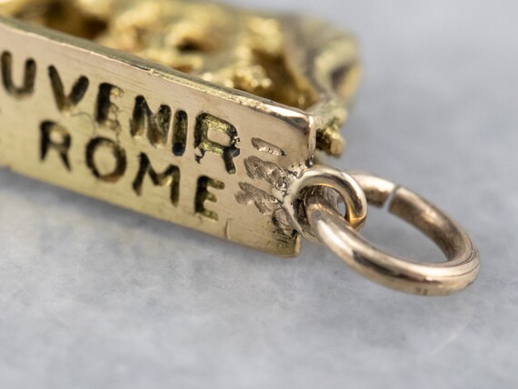 18K Gold Rome Charm, Romulus Remus Charm, Statue … - image 6