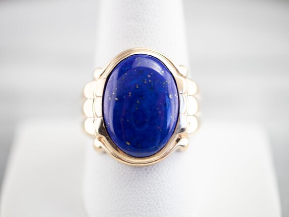 Vintage Lapis Statement Ring, Lapis Lazuli Ring, … - image 7