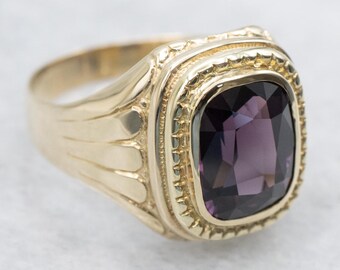Vintage 14K Yellow Gold Spinel Solitaire Ring