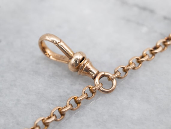 Antique Gold Lariat Chain, Lariat Necklace, Antiq… - image 4