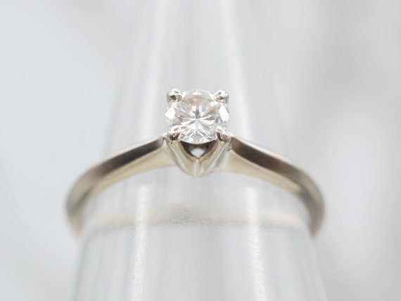 Solitaire Diamond Engagement Ring, Round Brillian… - image 5