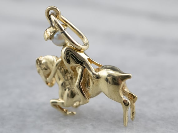 Paul Revere Gold Charm, Pearl Gold Charm, Horse R… - image 3