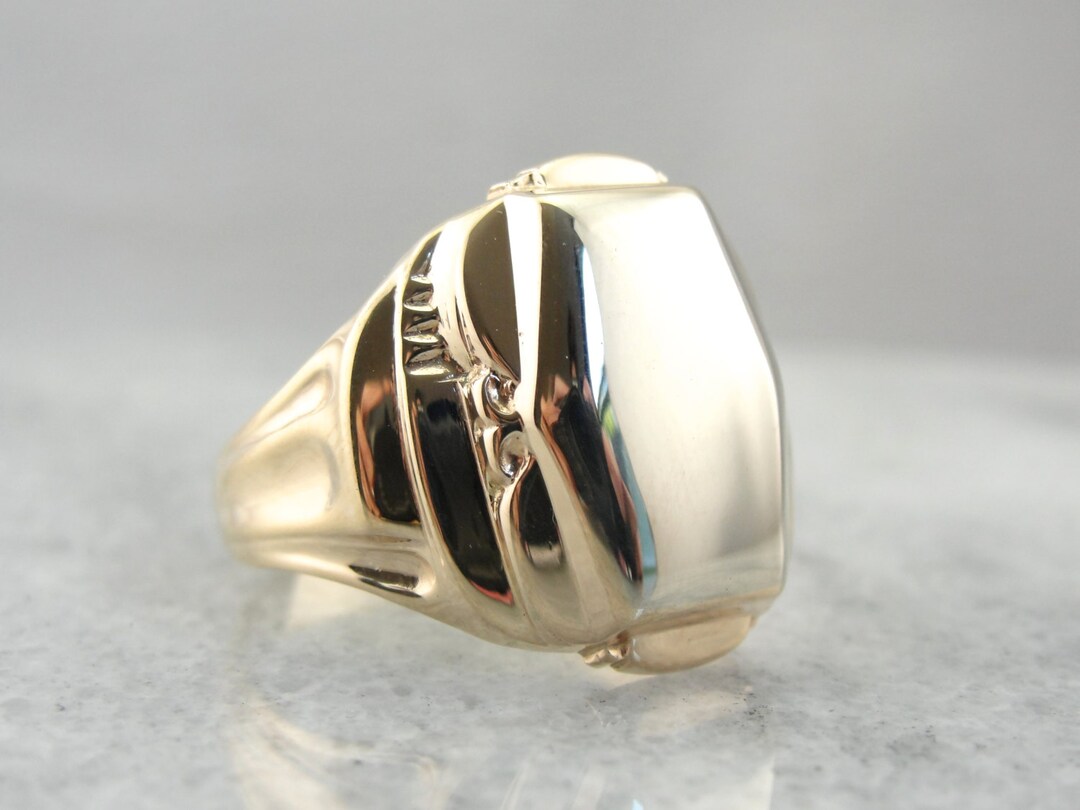 ヴィンテージ カレッジリング【BALFOUR 10kt Gold × Green ST
