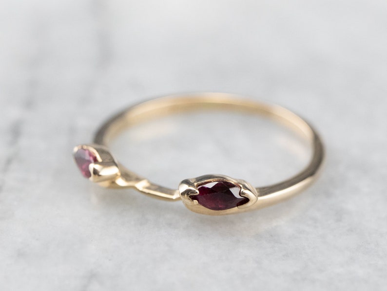 Ruby Gold Ring Enhancer Solitaire Enhancer Guard Ring Etsy