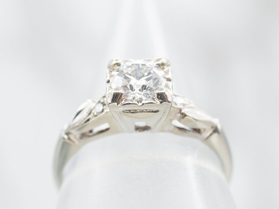 Retro Era Diamond Engagement Ring, Vintage Diamon… - image 4