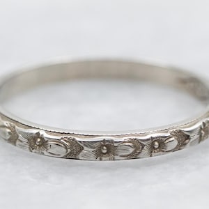 Antique Floral Pattern Band, Floral Wedding Band, Antique Wedding Band, Wedding Band, Stacking Band, Floral Band, Antique Band, Band A49700