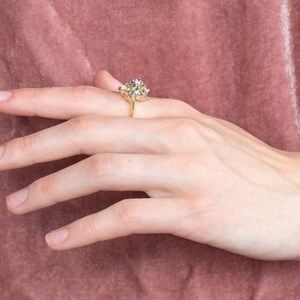 Colorful Diamond Cluster Ring, Modern Diamond Cocktail Ring, Multi Gemstone Ring, Diamond Anniversary, Gemstone Statement Ring Z8PU4093 image 10