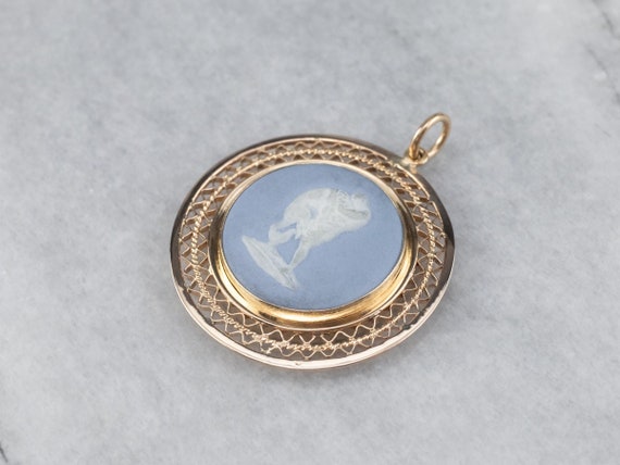 Vintage Wedgwood Cameo Pendant, Wedgwood Cameo Je… - image 1