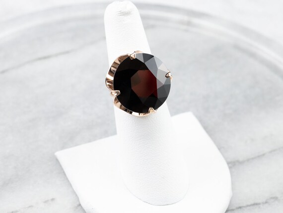 Garnet Rose Gold Cocktail Ring, Statement Ring, J… - image 7