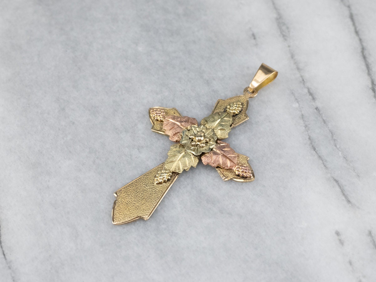 Black hills gold cross necklace deals