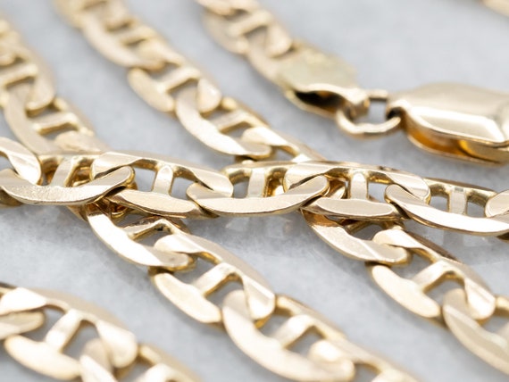 Yellow Gold Anchor Link Chain, Vintage Chain, Pen… - image 3