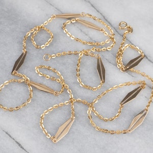 Vintage Yellow Gold Fancy Link Chain, Gold Chain Necklace, Pendant Chain, Long Gold Chain, Jewelry Basics, Birthday Gift Z1Z8EVDJ