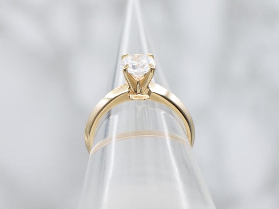 Old Transitional Cut Diamond Solitaire Engagement… - image 3