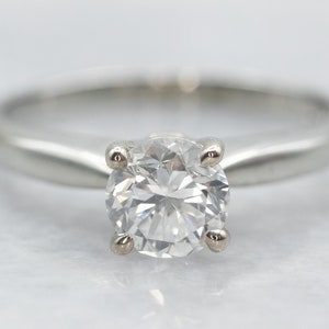 Classic Diamond Solitaire Ring, White Gold Diamond Ring, Diamond Engagement Ring, Simple Diamond Ring, Round Brilliant Diamond Ring A34204