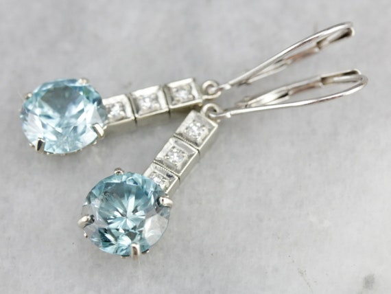 ユニドロイヤリング　ブルー 陶磁器ピアス/イヤリング 〈square_large〉 No.007 Nile Blue
