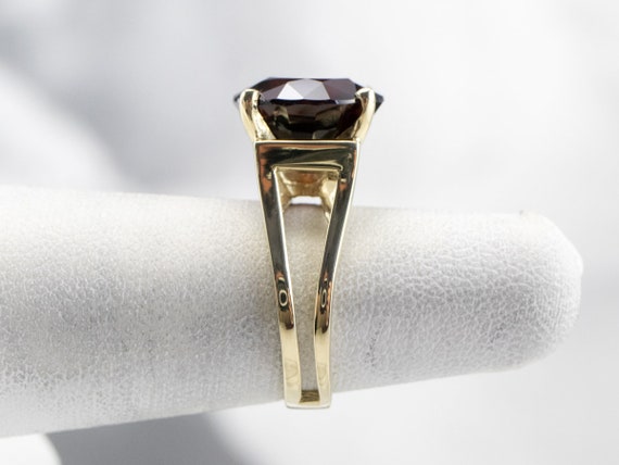 14K Yellow Gold Garnet Statement Ring, January Bi… - image 10