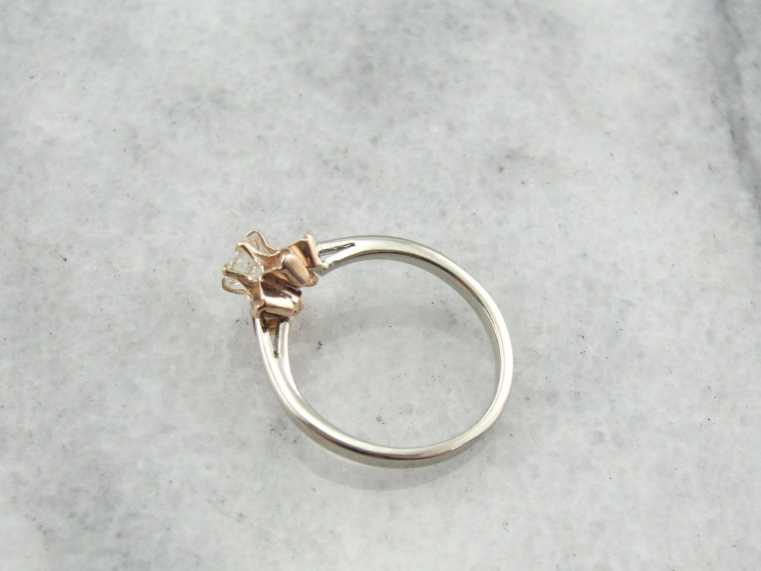 Pretty Buttercup Setting With Sparkling Diamond Center - Etsy