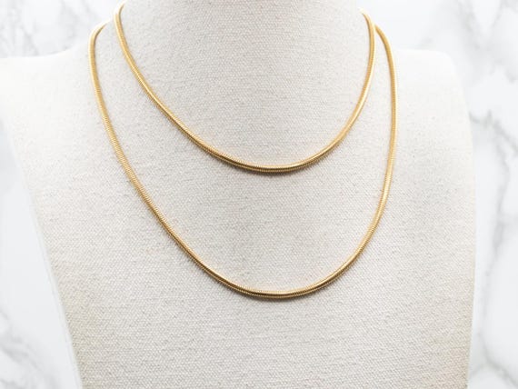 ★HARANG★ HR 343N_Snake Chain Necklace Heavy Snake Chain With Spring Ring Clasp, Heavy Snake Chain