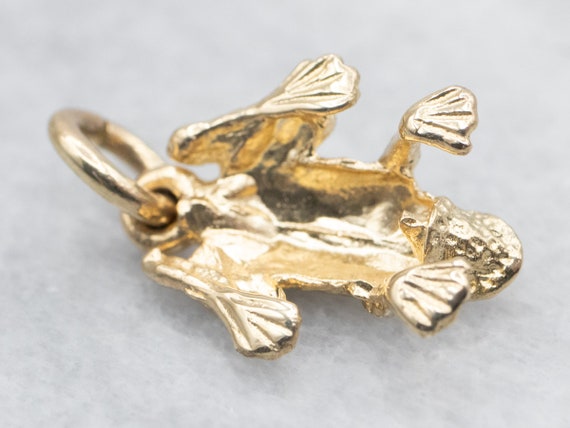 Yellow 14 Karat Gold Frog Charm, Gold Frog Charm,… - image 2